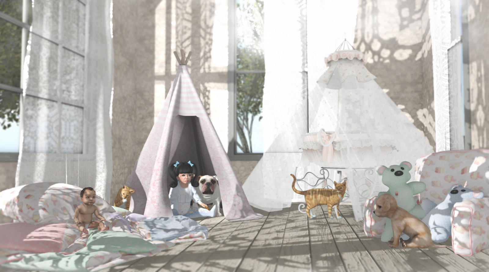 Buglets, toddleedoo, dítě, uvnitř, dítě, náprstek, druhý život, hrací místnost, boogers, Tinytrinkets, Lovesoul, blackbantam, justanimals, sója, tomatopark, Badseed, rozcestí, Konfetuje, kreslič, polštáře, lidé