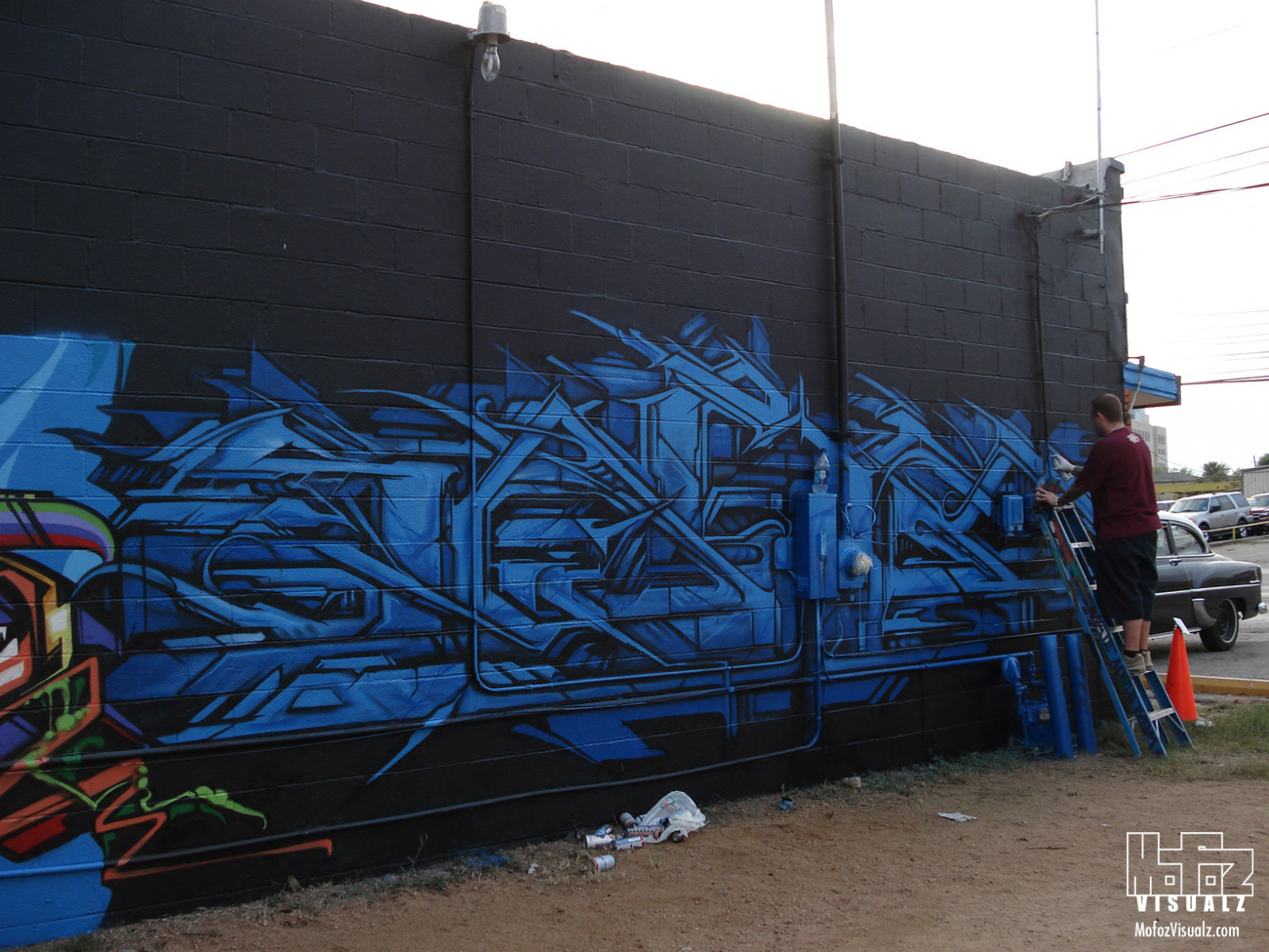 Fahrzeug, Mauer, Säbel, Graffiti, Straßenkunst, Ladung, Wandgemälde, Austin, KUNST, Bereich, Eisenbahnwagen, Mofozvisualz