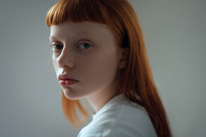 Wallpaper : Arina Bikbulatova, model, boobs, redhead, face, women