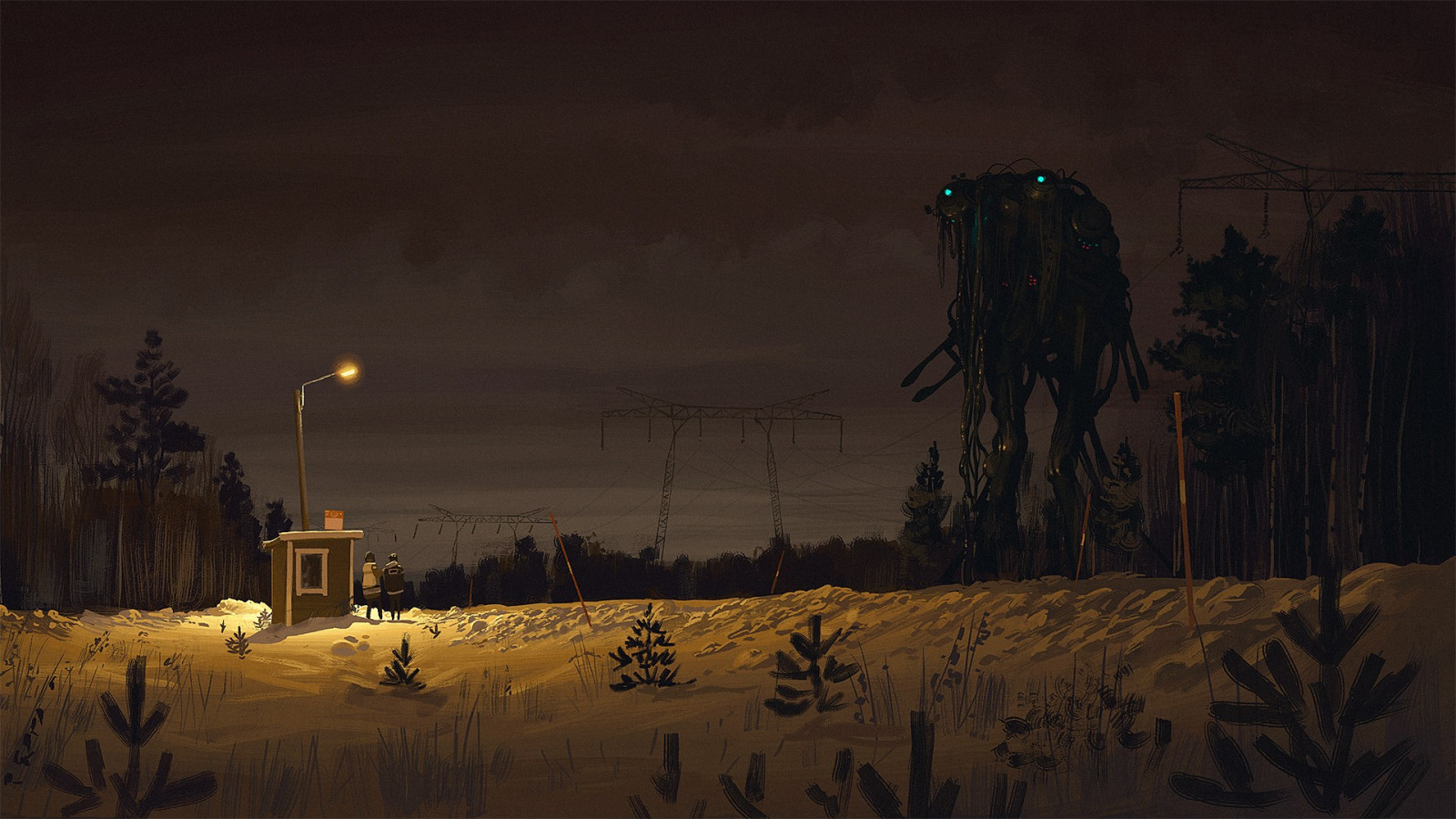 západ slunce, noc, svítání, večer, ráno, soumrak, Simon Stalenhag, světlo, počasí, svítání, tma, Snímek obrazovky, atmosférický jev