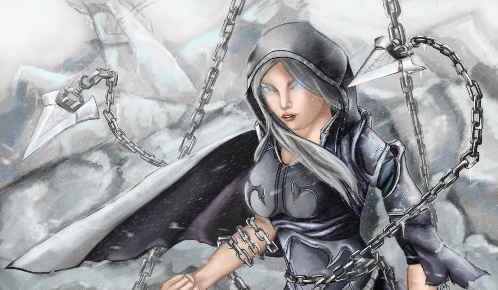 rysunek, Fantasy sztuki, Dziewczyna fantasy, Anime, naszkicować