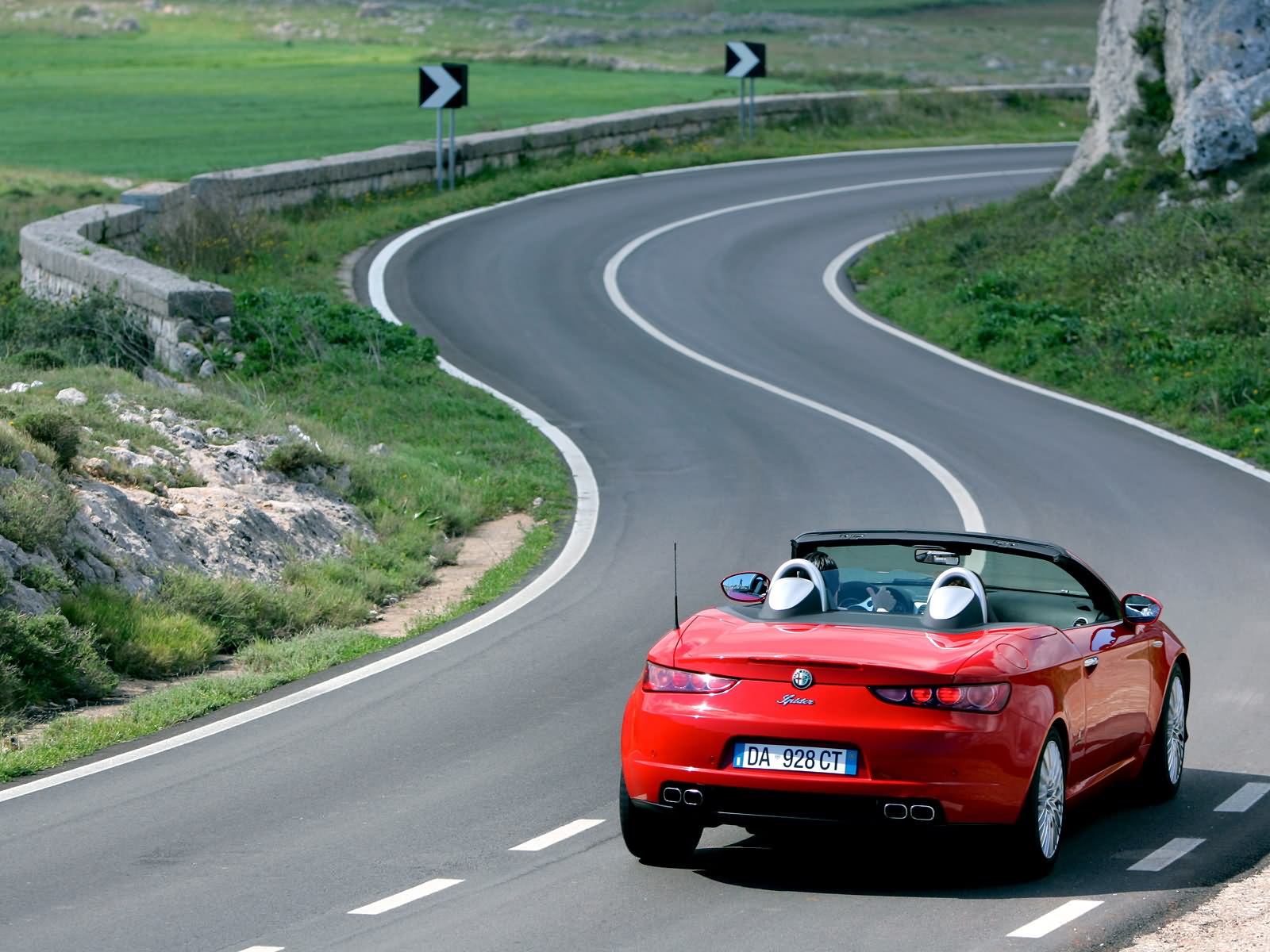 Wallpaper sports car, spider, Convertible, driving, Alfa Romeo