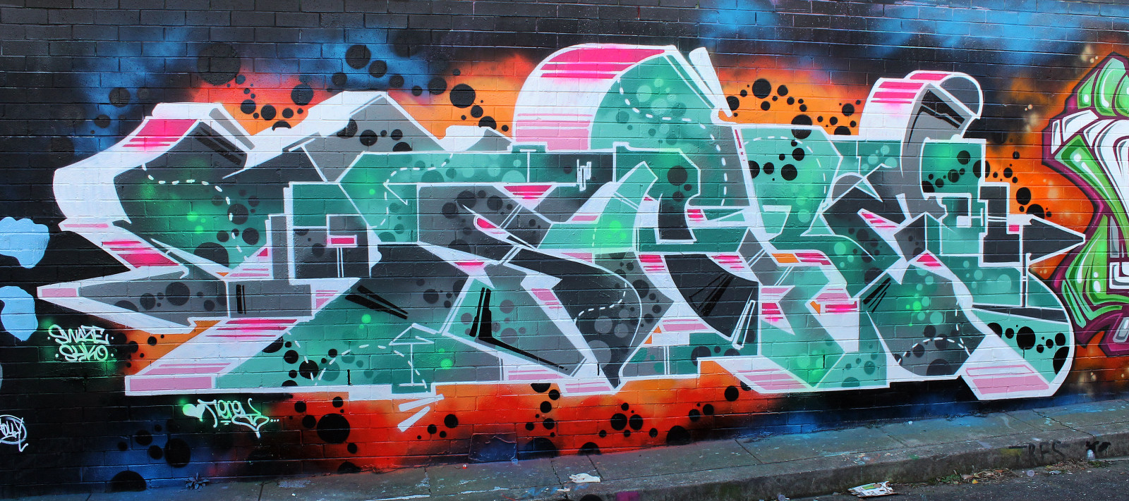 graffiti, gadekunst, Sydney, vægmaleri, KUNST, grafik, sfx, Kaps, sare2