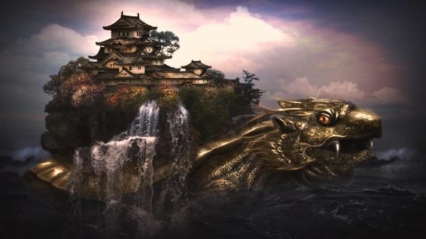 ART, Asian, 1920x1080 px, architecture, artistic, buildings