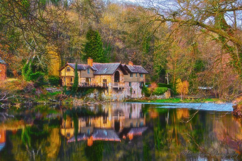 peisaj,lac,apă,clădire,copaci,natură