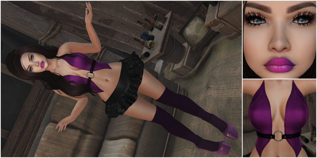 amariseyes, Aplicadores, Blasfemo, Emilyc, moda, Lepunk, liminiskirt, lucytop, malwinaheelssock, malha, ombrelipstick, segunda vida, estilo, Sweetevil, Ocaso do dia, thestupidcupidhunt5, fêmea, SL, 2life, mundo virtual, Preto, roxa, Olhos, Cílios, batom, topo, saia, meias, sapatos, calcanhares, cabelo
