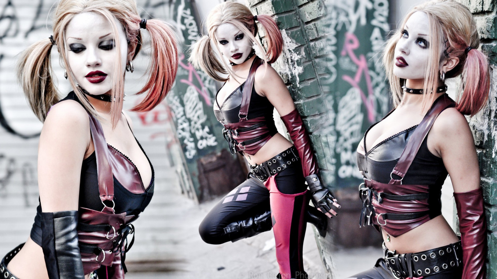 ženy, cosplay, model, anime, koláž, Bat-man, móda, Harley Quinn, komiks, oblečení, kostým