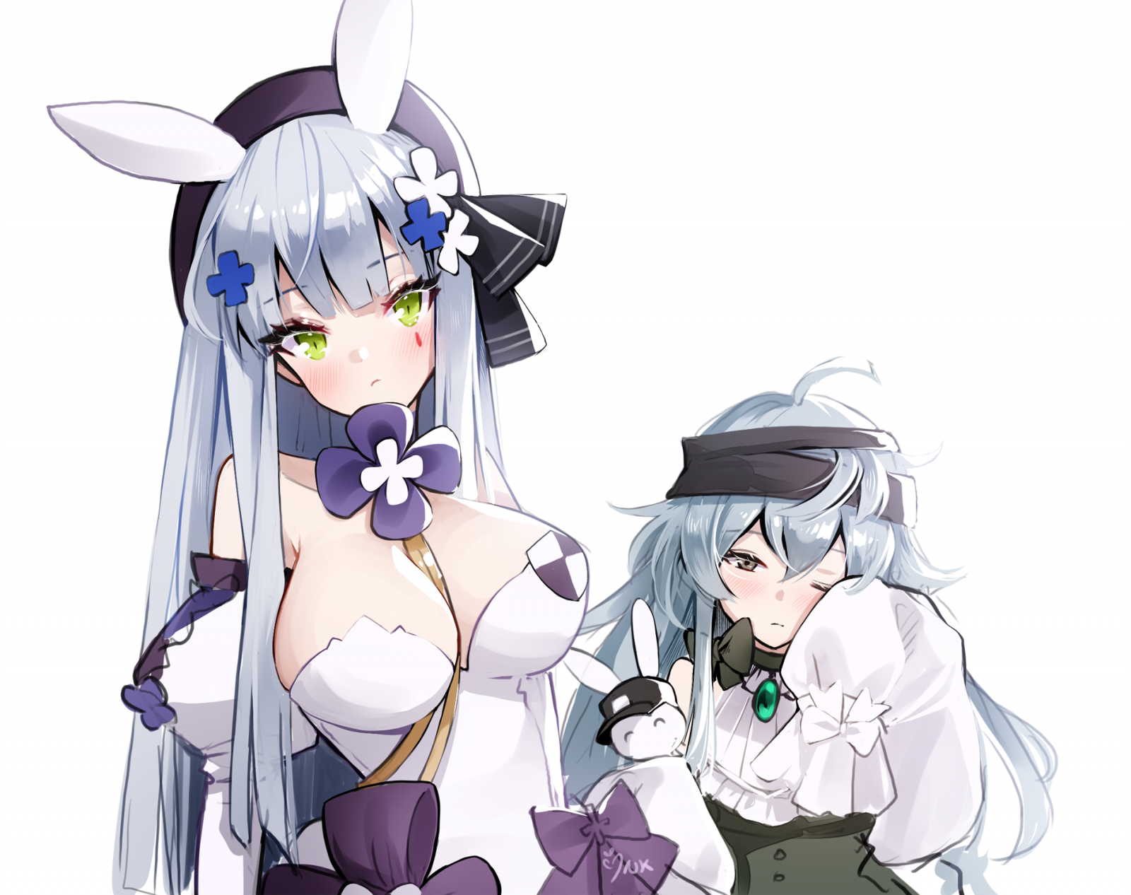 Anime, Meninas anime, arte digital, obra de arte, 2D, retrato, HK416 Girls Frontline, Meninas Frontline