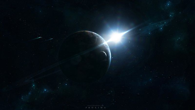 1920x1080 px, 3D, galassia, Luna, pianeta, spazio 1920x1080 px, 3D, galassia, Luna, pianeta, spazio