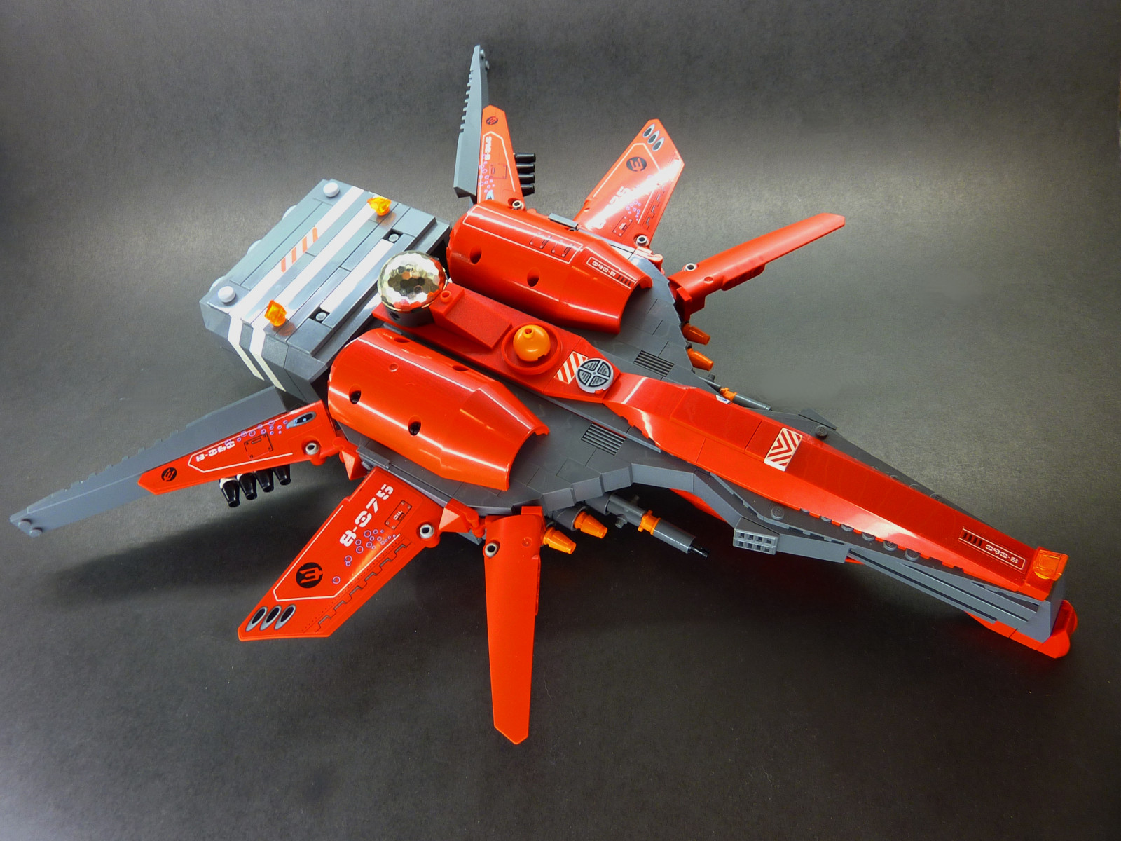 robot, letoun, LEGO, oranžový, kosmická loď, Hračka, stroj, technologie, maketa, Budoucnost, bojovník, scifi, moc, mecha, Starfighter, zbraně, hvězdné, jednoplošník, spacefighter