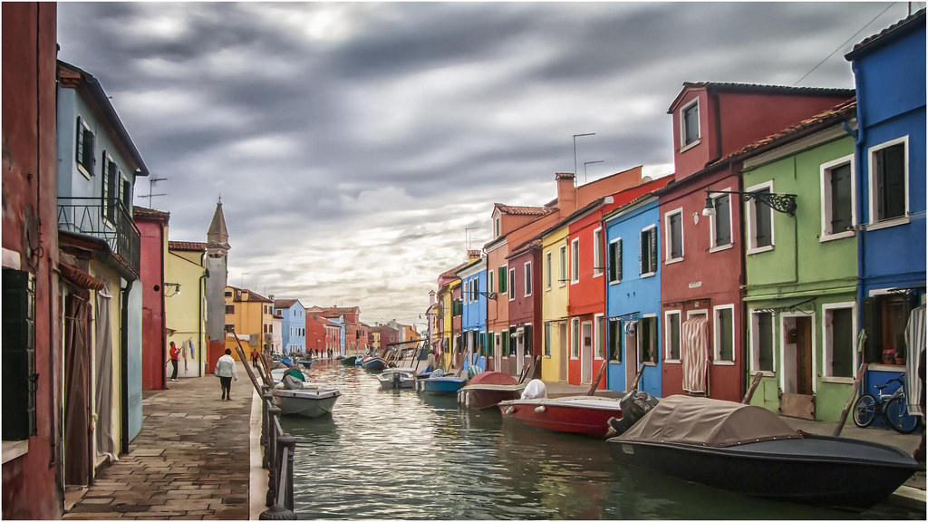 city, street, water, sky, house, Tourism, Canon, town, canal, is, italien, channel, insel, powershot, wasser, mittelmeer, facade, bunt, waterway, neighbourhood, gondola, h user, burano, adria, venezien, sx1, water transportation