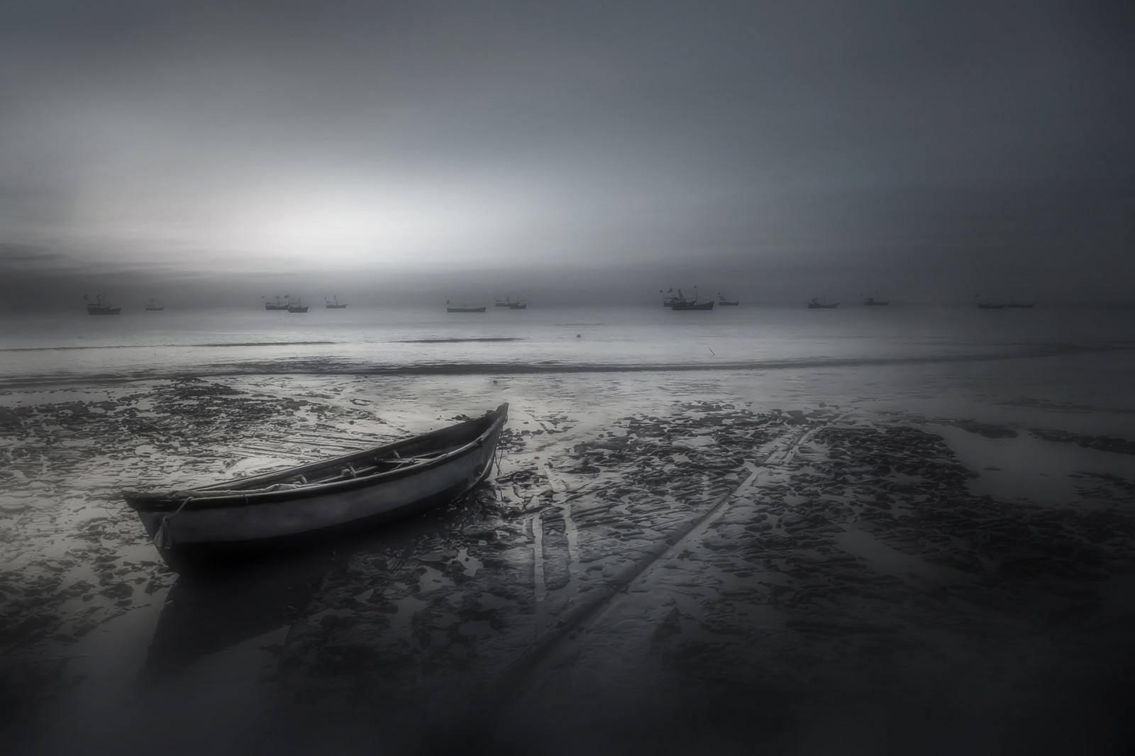 Wallpaper : longexposure, sunset, sky, blackandwhite, black, skyline ...