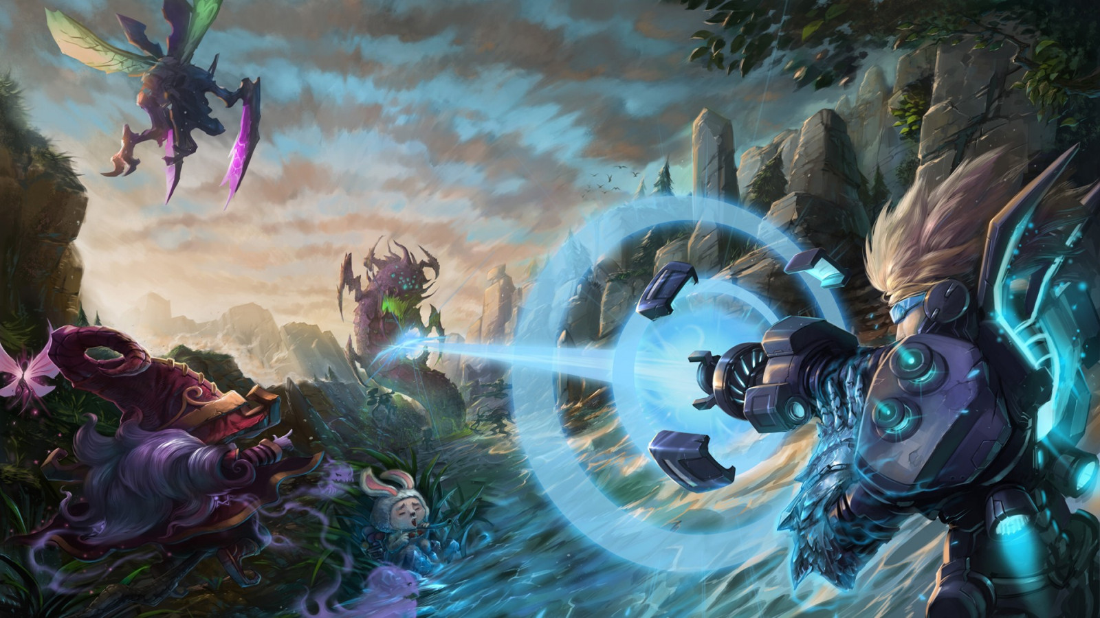 anime, League of Legends, Ezreal, mytologie, Snímek obrazovky, počítač tapeta, pc hry