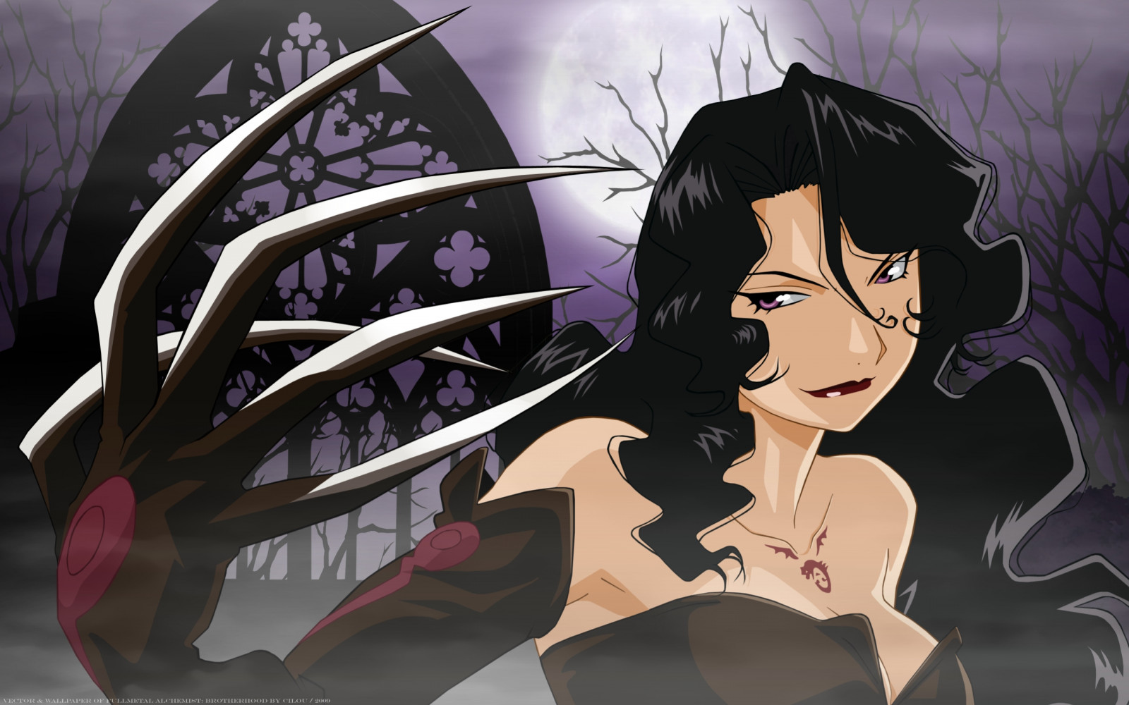 illustration, night, anime, brunette, Moon, cartoon, girl, screenshot, mangaka, fullmetal alchemist