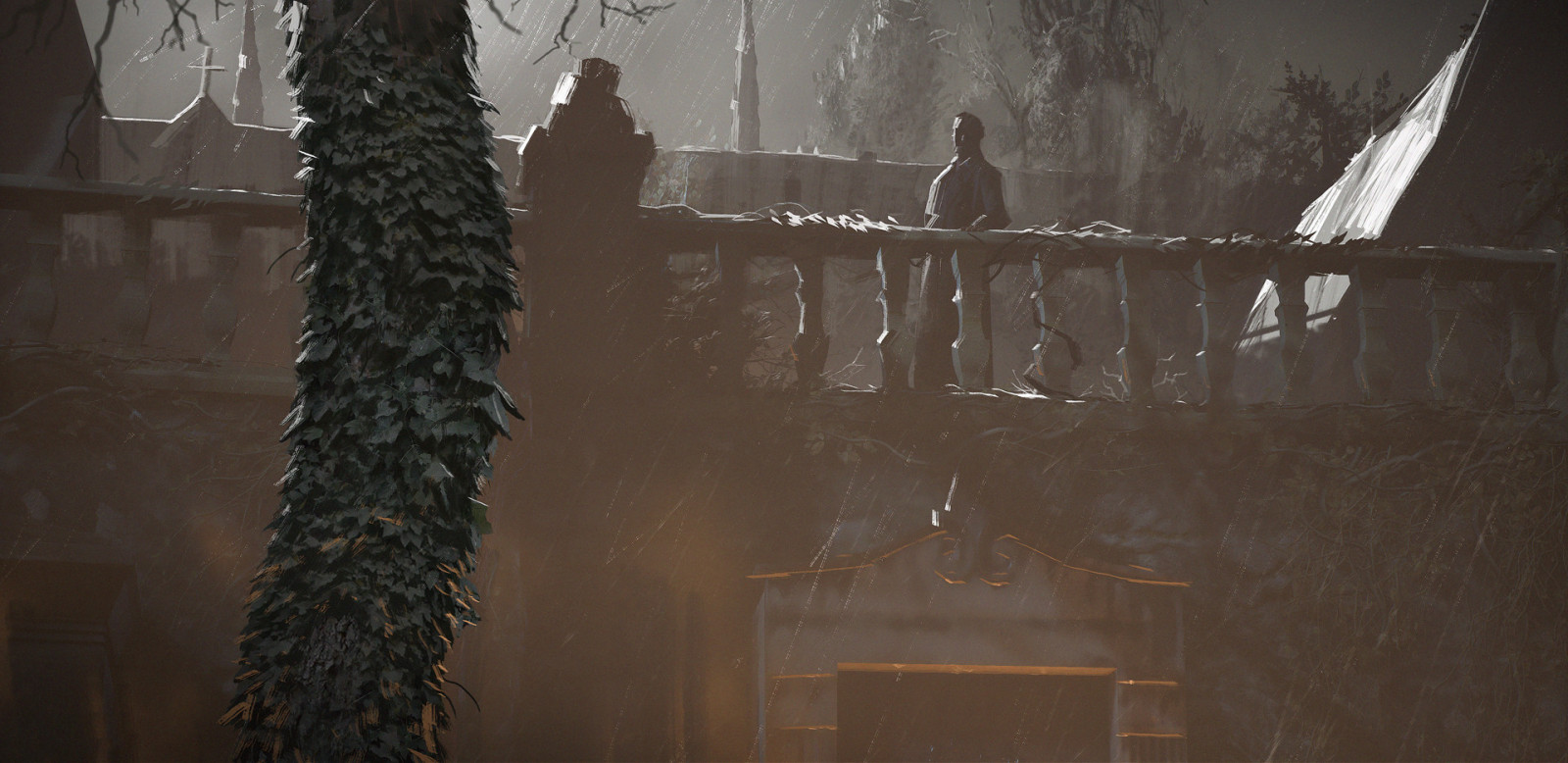 VAMPYR, gotický, Video Game Art, Londýn, město, mlha, temný, hřbitov, Jonathan Reid