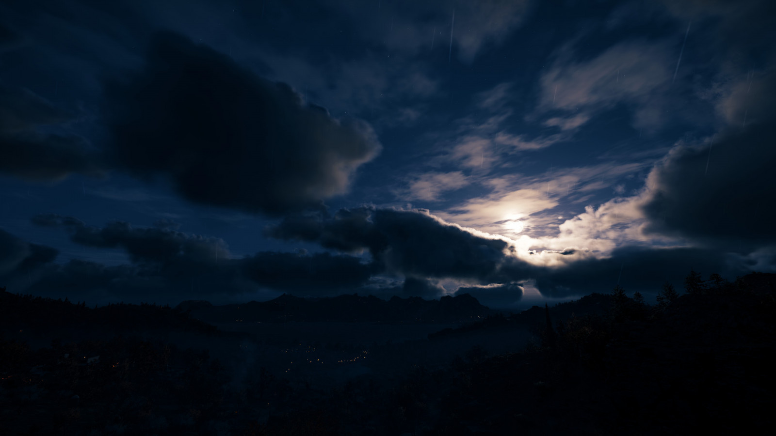 Assassins Creed Odyssey, Snímek obrazovky, Video Game Landscape, noc