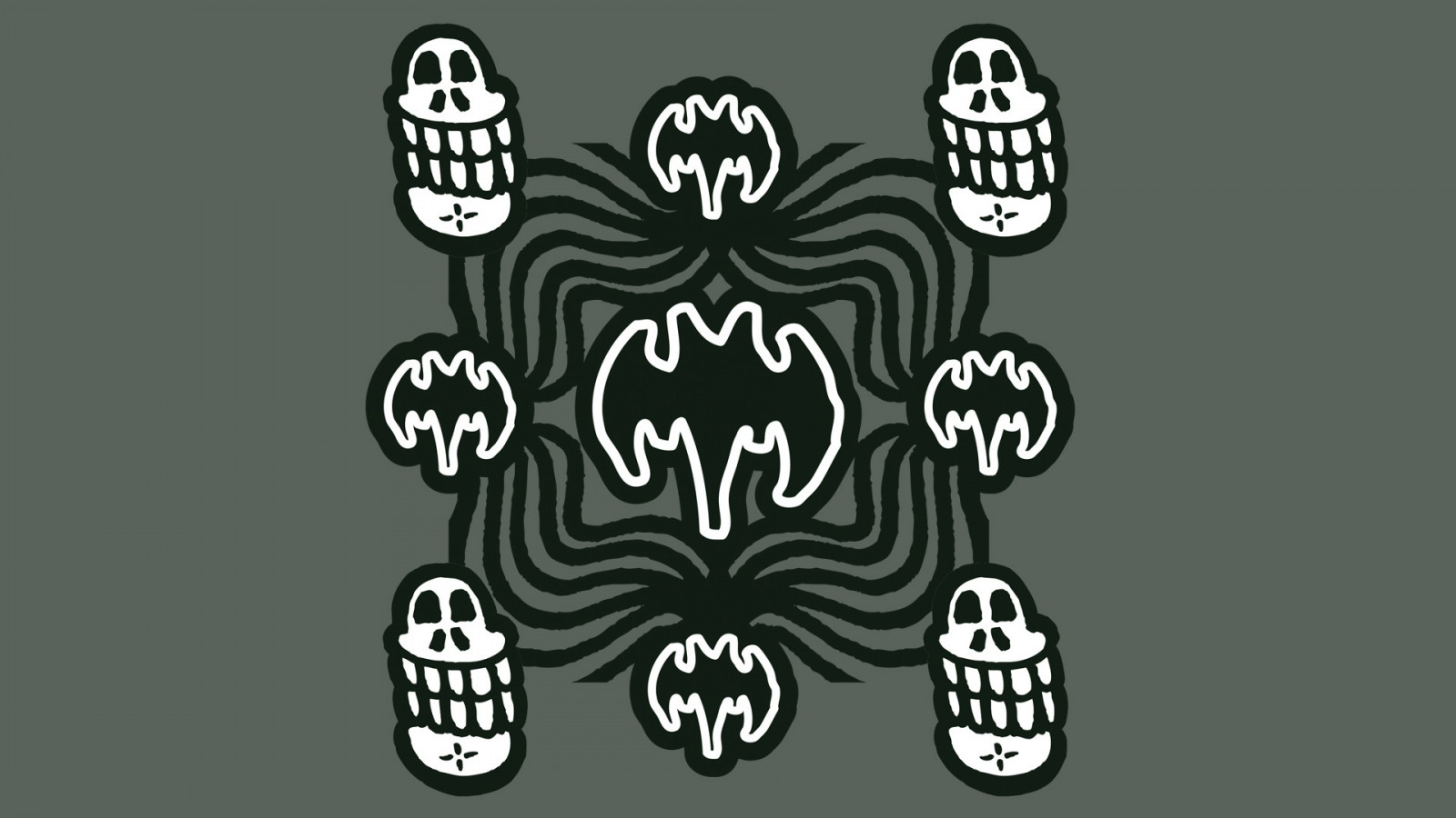 ilustrace, černobílý, abstraktní, text, logo, kreslená pohádka, vzor, gotický, Batman logo, ruka, design, Černý a bílý, monochromatické fotografování, font