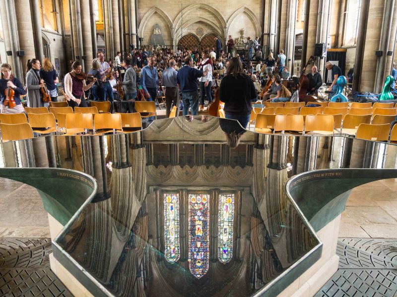 Englaterra,Europa,intérieur,Catedral,Salisbury,Pilabautismal