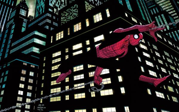 New York City, Spider Man, illustration, cityscape, skyscraper, superhero