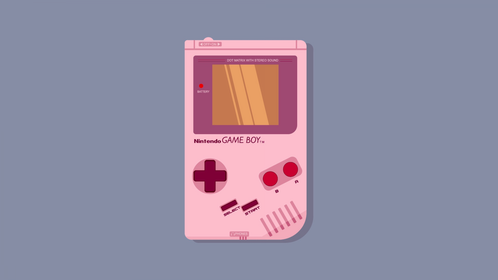 video games, minimalism, GameBoy, Nintendo, retro games, Retro style, buttons, screens, blue background