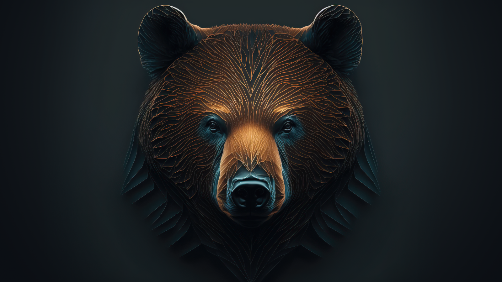 Masaüstü : Ayılar, Minimalizm, ai art, Basit arka plan, Hayvanlar