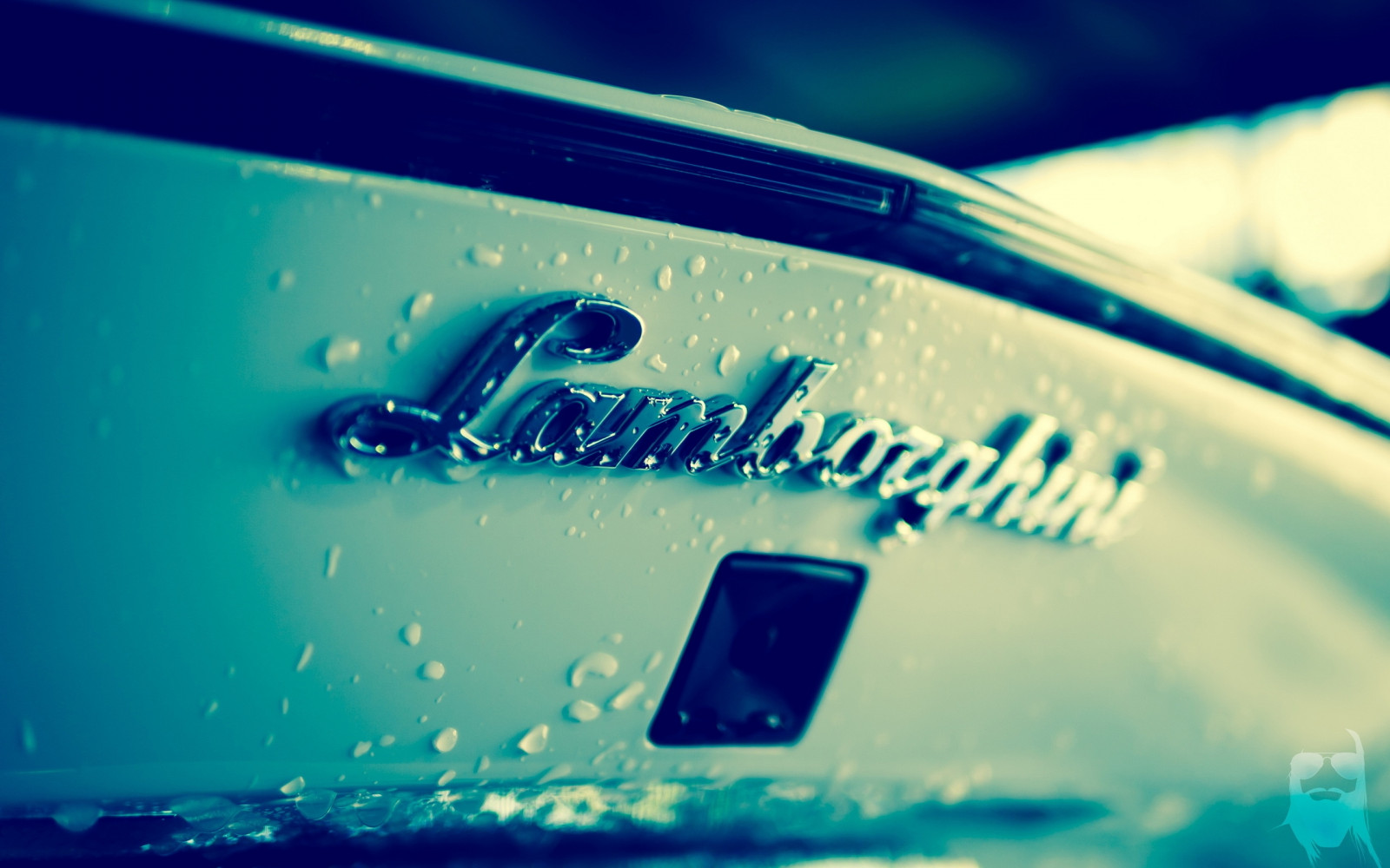Lamborghini, macro, druppels