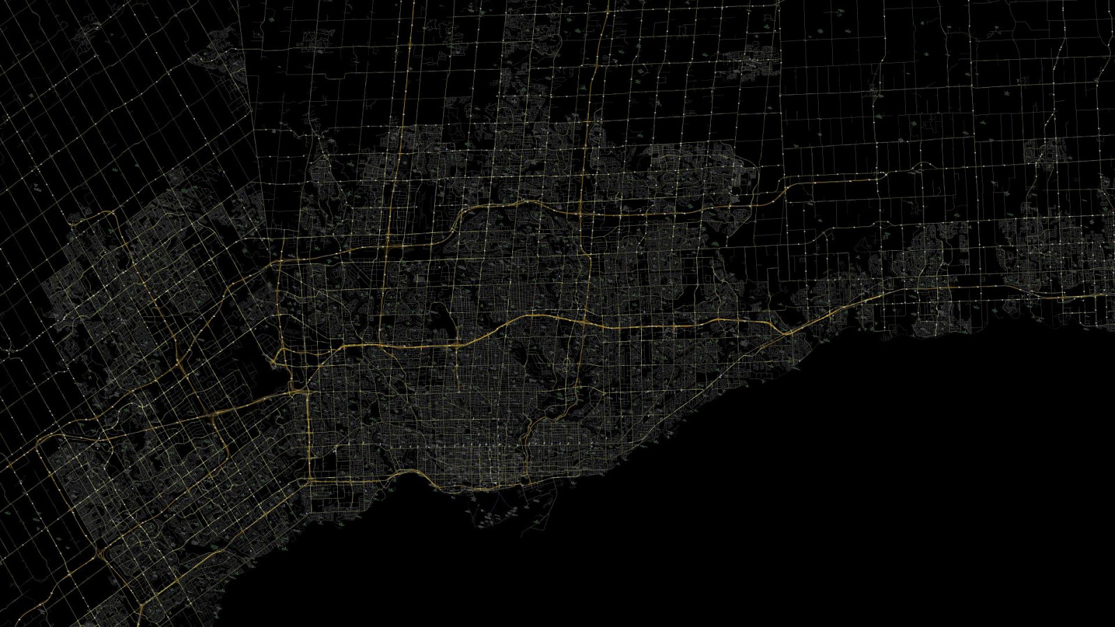 Toronto Map Hd Wallpaper : Canada, map, aerial view, Toronto, city, street, highway ...