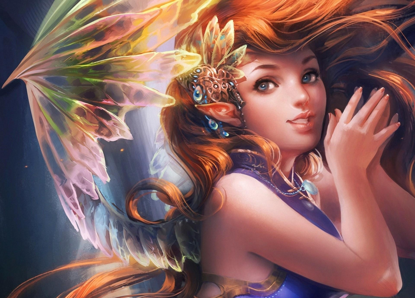 Fond d'écran : fille, elfe, cheveux, ailes 1920x1380 - - 1045710 - Fond