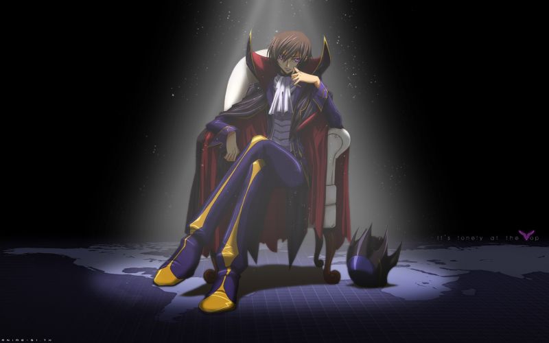 illustration, anime, Code Geass, Lamperouge Lelouch, darkness, screenshot illustration, anime, Code Geass, Lamperouge Lelouch, darkness, screenshot