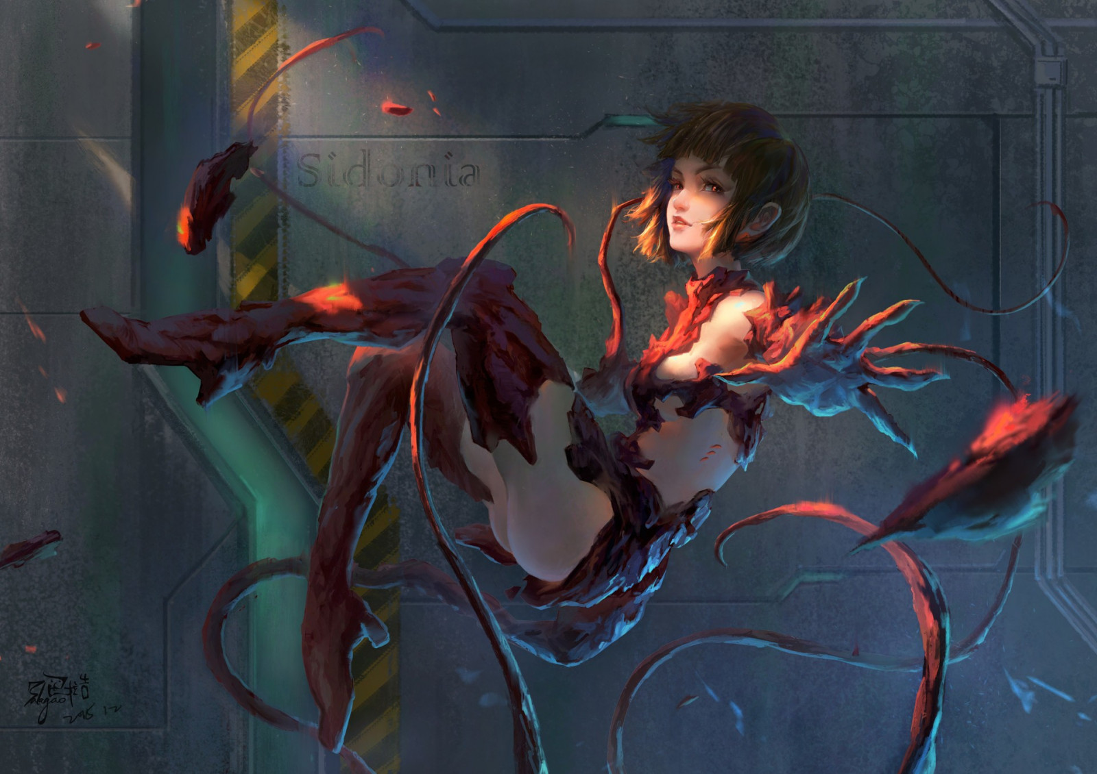 illustrazione, Fantasy art, opera d'arte, Knights of Sidonia, Shizuka Hoshijiro, immagine dello schermo, personaggio fittizio, effetti speciali