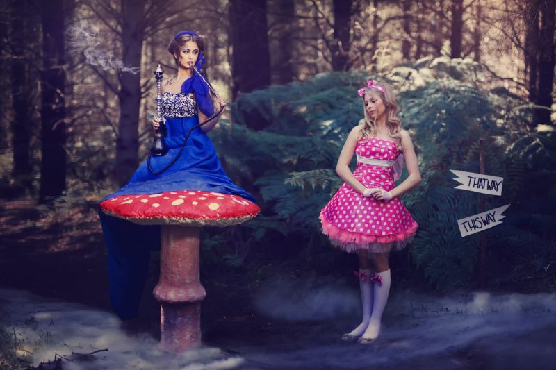 fantasy umění, šaty, modrý, móda, jaro, oblečení fantasy umění, šaty, modrý, móda, jaro, oblečení