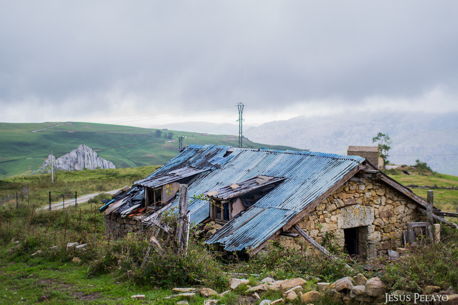 krajina, kopec, vesnice, Španělsko, chata, stará budova, Kamenný dům, chatrč, cantabria, hora, venkov, horských reliéf, pohoří