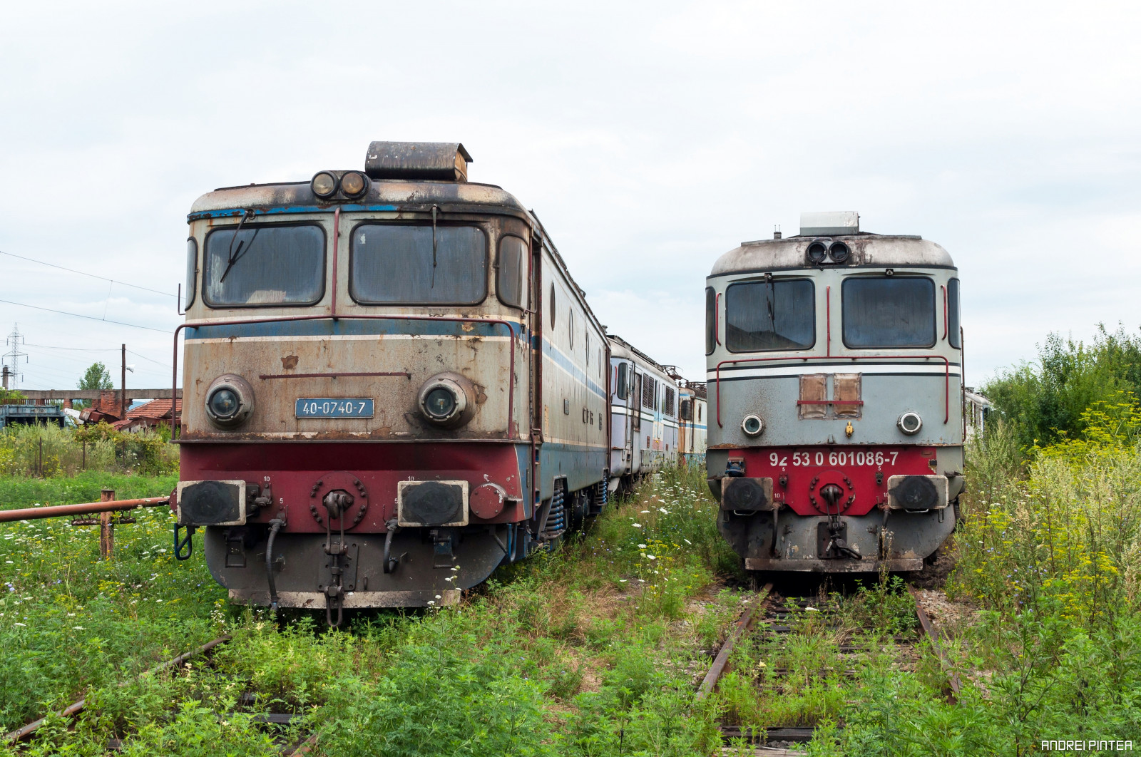 vozidlo, vlak, Rumunsko, doprava, náklad, lokomotiva, 7, dráha, 40, 53, venkov, druh dopravy, železniční doprava, kolejová vozidla, železniční vůz, sklad, Dej, CFR, 060, 92, elektrická lokomotiva, Depoul, Marfa, Triaj, 601, 740, 0601, 086, 1086