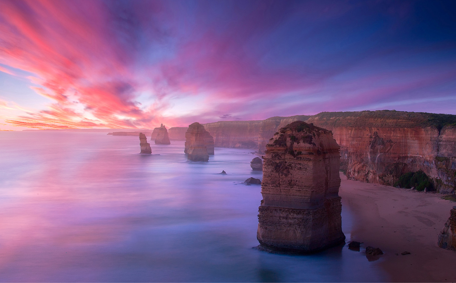 západ slunce, stín, moře, Příroda, Skála, horizontální, přístav, venku, fotografování, dlouho, expozice, vlna, Austrálie, nikdo, pobřežní čára, greatoceanroad, Campbell, scenics, Gregweeks, rockformation, tranquilscene, traveldestinations, colorimage, Victoriaaustralia, beautyinnature, Portcampbellnationalpark, Dvanáctiapostoloví