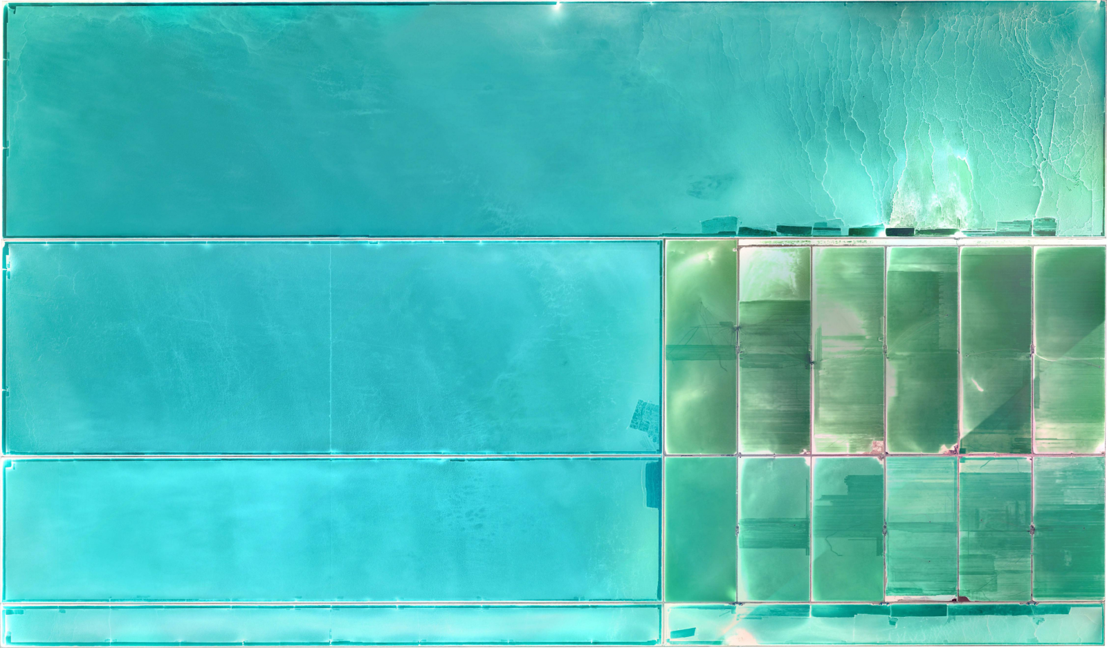 Čína, salt flats, tyrkysová, cyan background, Země, voda