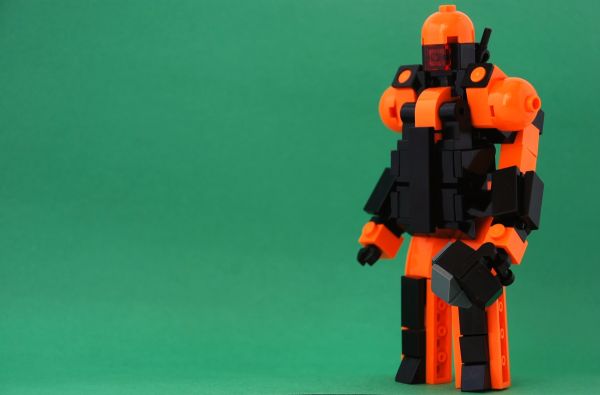 robot,green,LEGO,mech,orange,hope