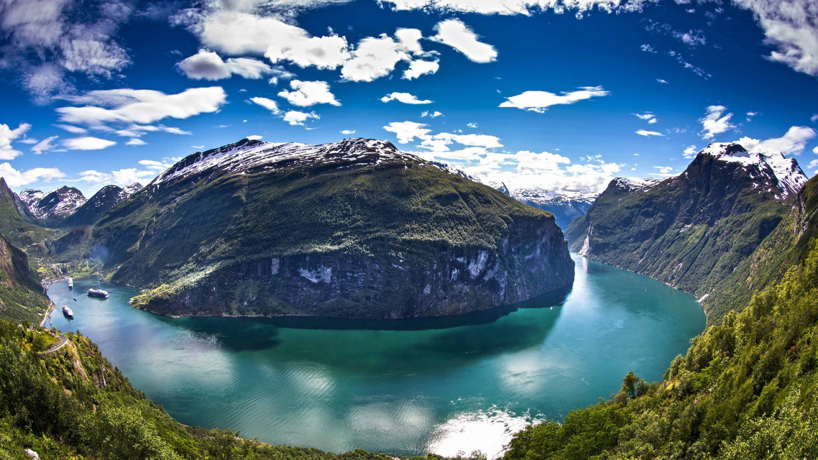 krajina, hory, jezero, Příroda, odraz, Norsko, národní park, fjord, horský průsmyk, Alpy, crater Lake, Geiranger, mrak, hora, pleso, jezero, horských reliéf, landform, geografický rys, pohoří, ledová landform, klesl