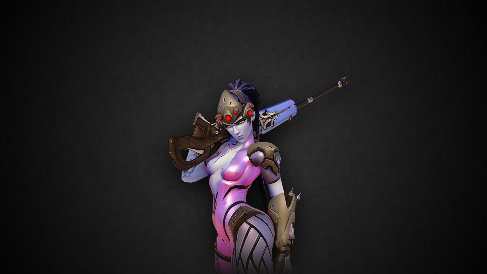 arte digitale, videogiochi, Overwatch, Widowmaker Overwatch, oscurità, immagine dello schermo, sfondo del computer