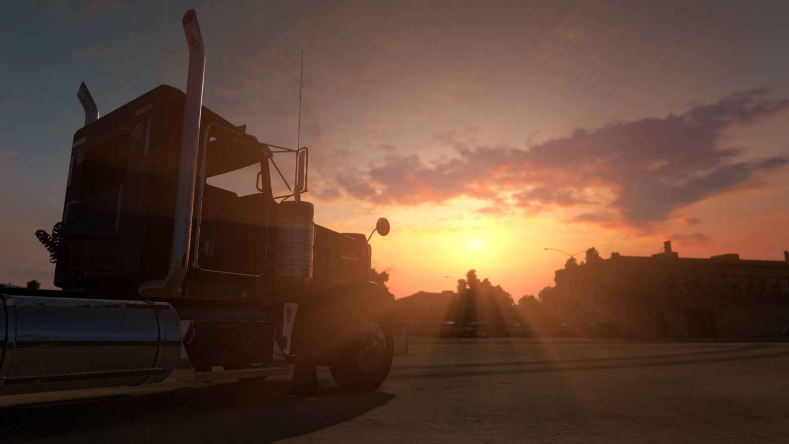 แสงแดด, พระอาทิตย์ตก, ท้องฟ้า, พระอาทิตย์ขึ้น, ตอนเย็น, เช้า, ดวงอาทิตย์, พลบค่ำ, เครื่องจำลองรถบรรทุกอเมริกัน, ATS, เมฆ, รุ่งอรุณ, ปรากฏการณ์บรรยากาศ