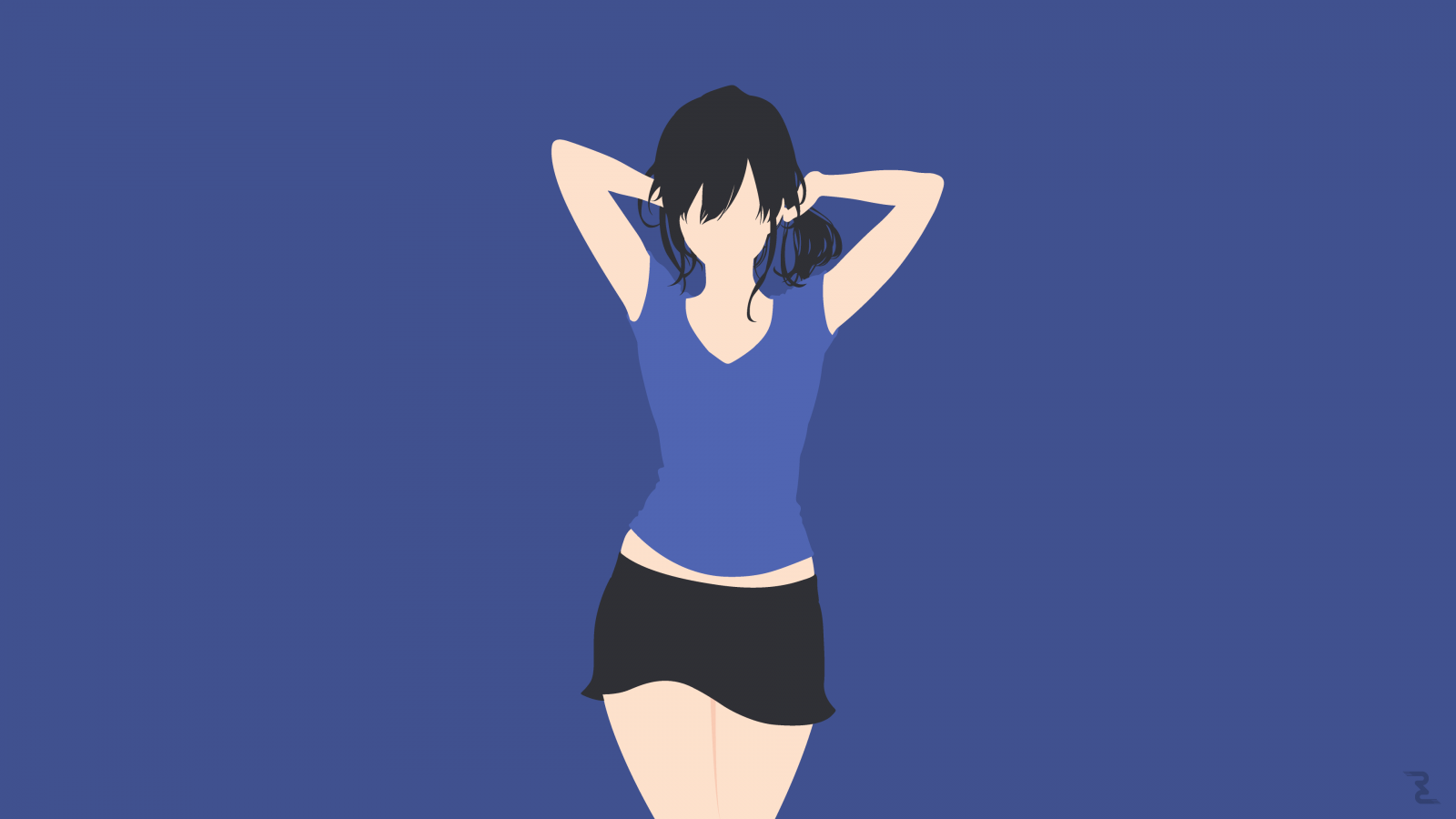 Wallpaper Ballroom e Youkoso, Hanaoka Shizuku, minimalism, anime