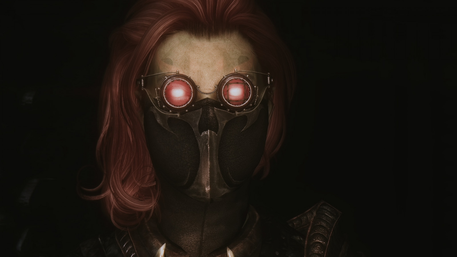 maska, ork, ženský, tma, herní, Snímek obrazovky, pc, Skyrim, počítač tapeta, plynová maska, osobní ochranné prostředky, modding, mods, The Elder Scrolls, screenarchery, Osareculort, cg artwork