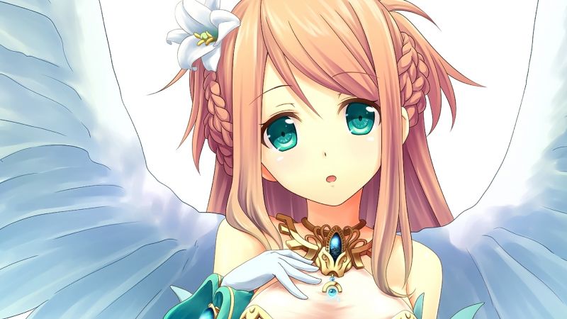 ilustrace, anime, anime dívky, křídla, otevři pusu, anděl ilustrace, anime, anime dívky, křídla, otevři pusu, anděl