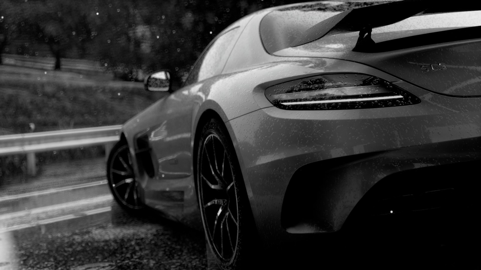Wallpaper : monochrome, Mercedes Benz, sports car, racing, Driveclub ...