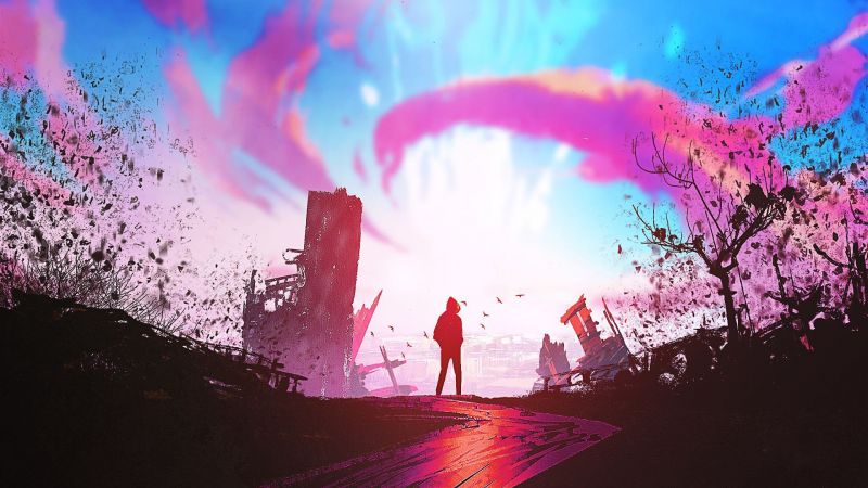 fantasy art, red, sunlight, illustration, sunset, reflection fantasy art, red, sunlight, illustration, sunset, reflection