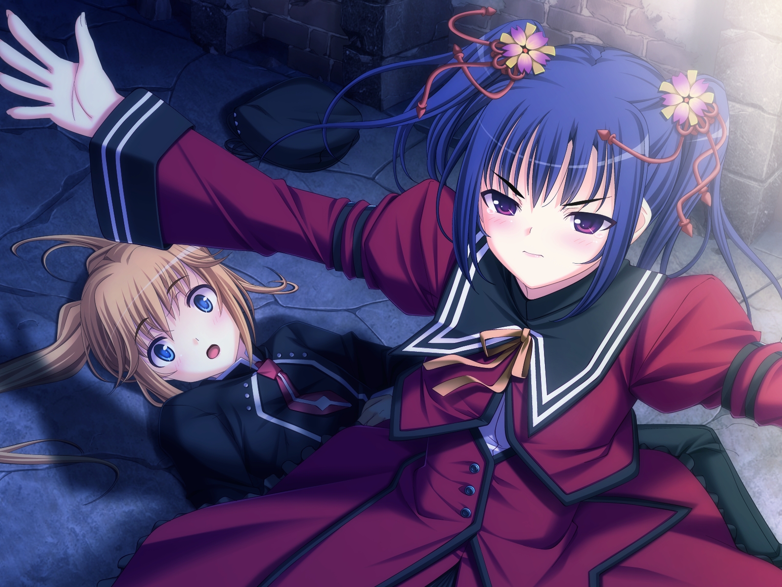 ilustrace, noc, anime, umělecká díla, hněv, zbraně, Tenshi No Hane Wo Fumanaide, dívka, Snímek obrazovky, mangaka, překvapení