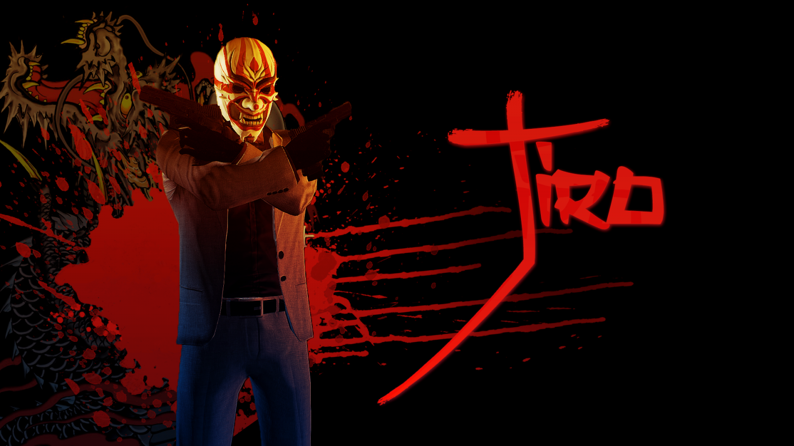 ilustrace, Červené, plakát, Payday 2, tma, počítač tapeta, font, kryt alba