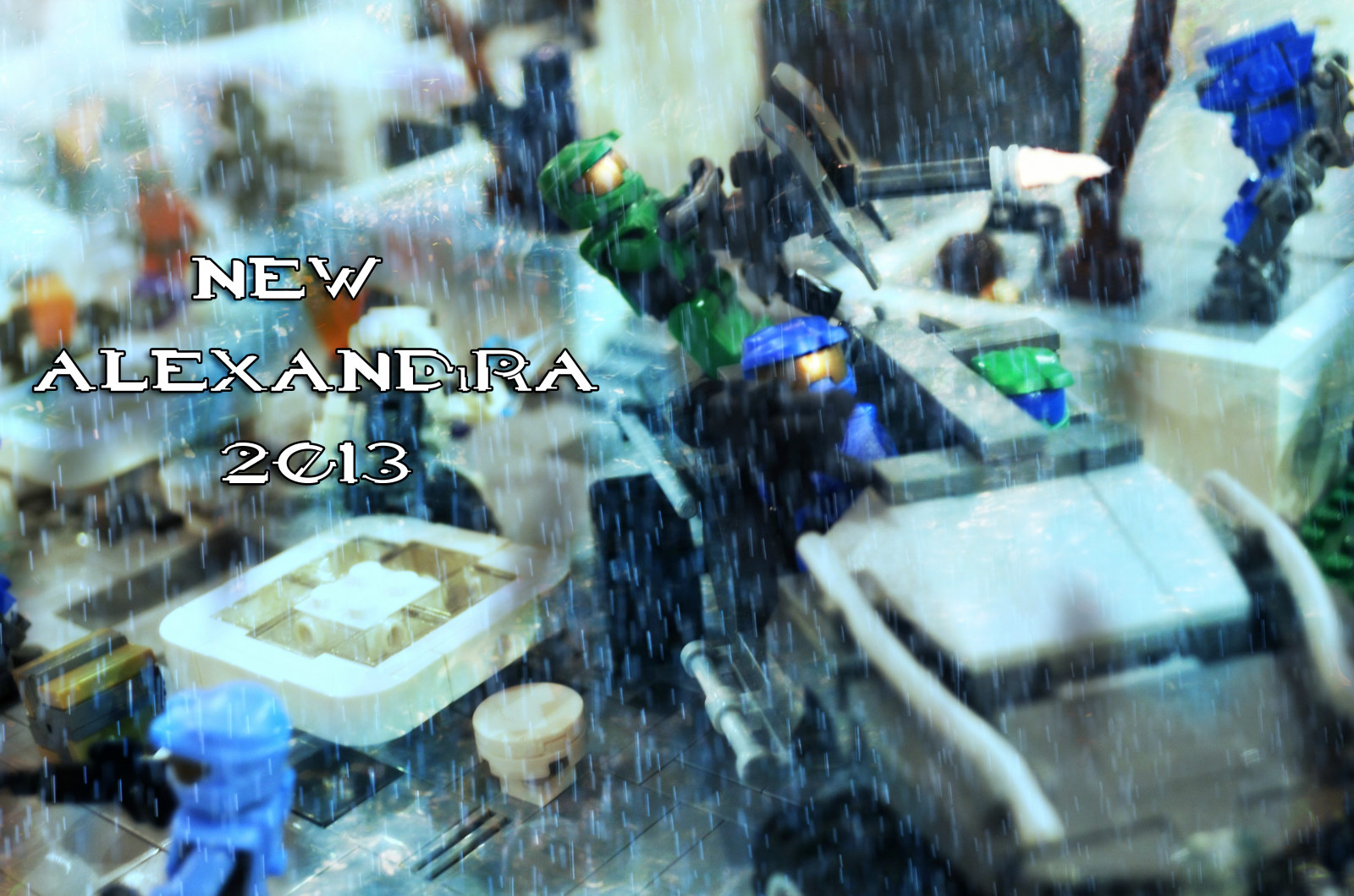 Wallpaper water, LEGO, tower, Halo, 2013, custom, Alexandria