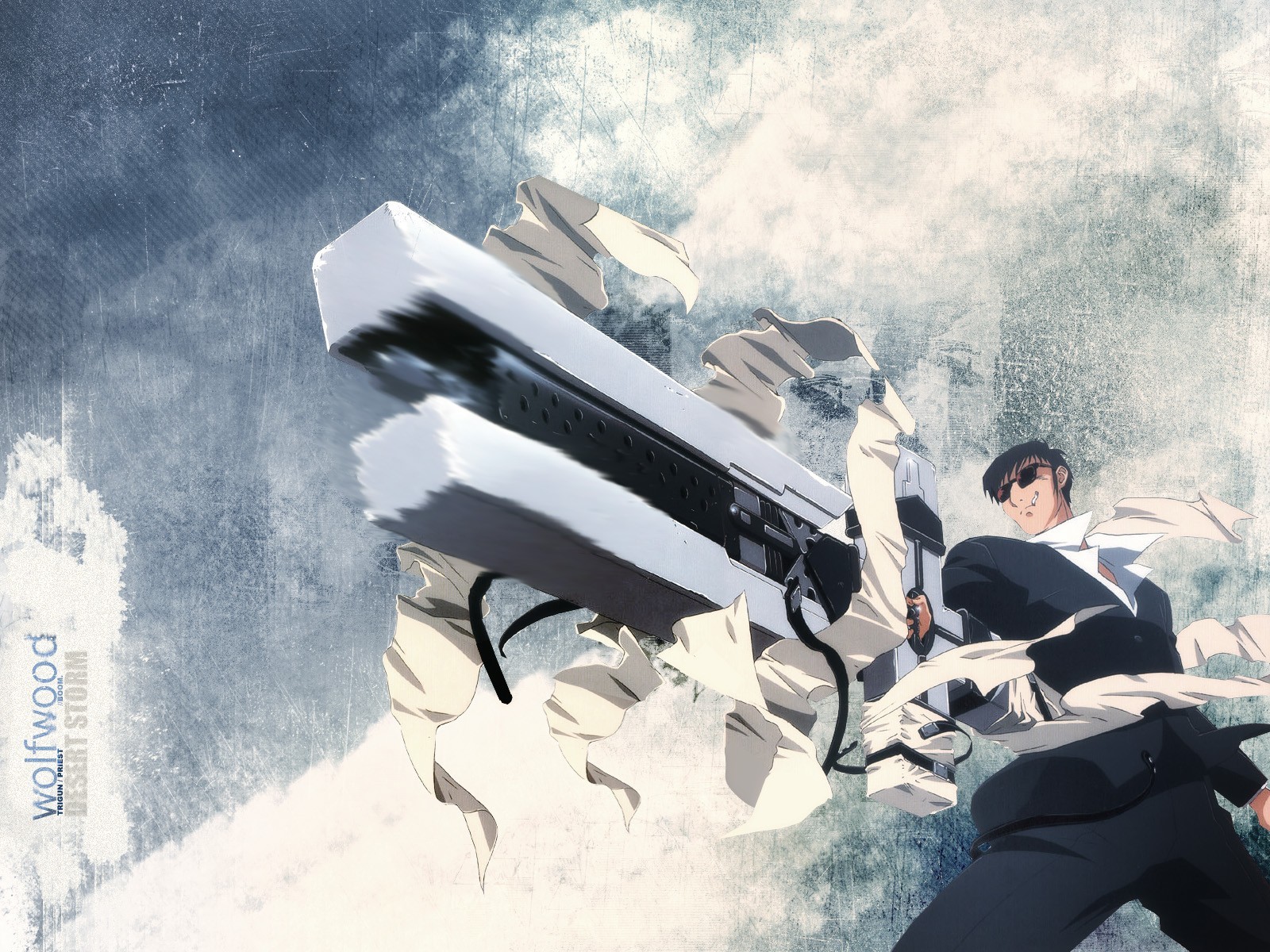 anime, anime kluci, sníh, vozidlo, Trigun
