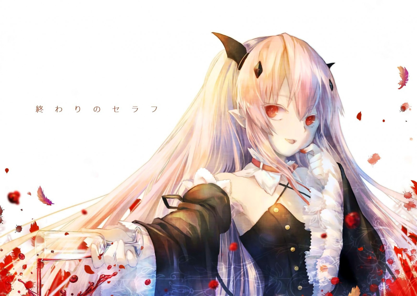 ilustrace, anime, anime dívky, Upíři, Owari No Seraph, Krul Tepes, oblečení, mangaka