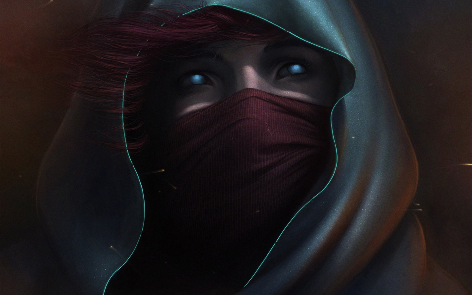 Černá, ryšavý, portrét, fantasy umění, modré oči, umělecká díla, modrý, pusa, nos, řada Dune, hlava, barva, oko, tma, Snímek obrazovky, 1920x1200 px, počítač tapeta, Lidské tělo, orgán, zblízka, zvláštní efekty